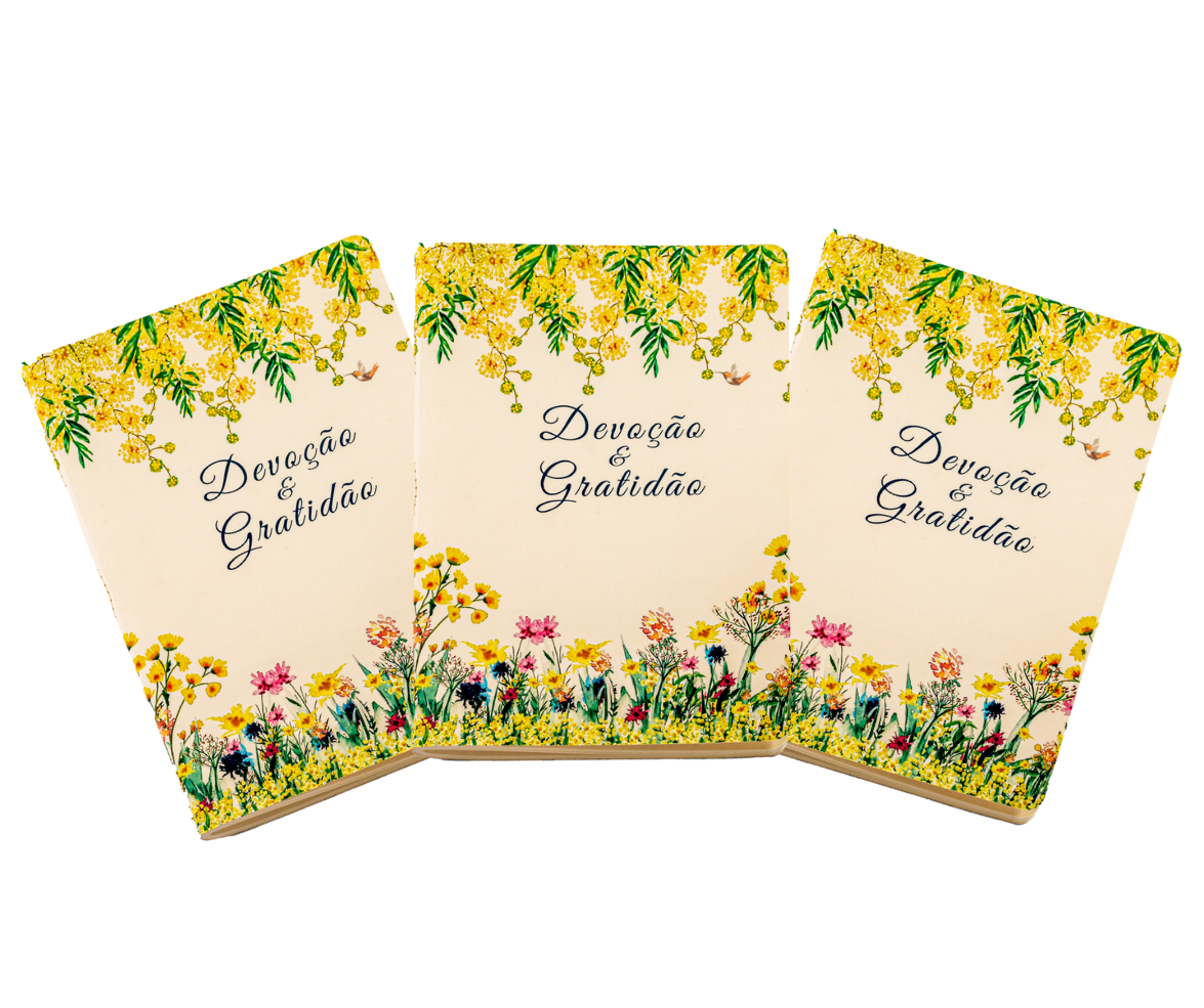 Kit 3 Cadernos Flores da Bíblia - Acácia