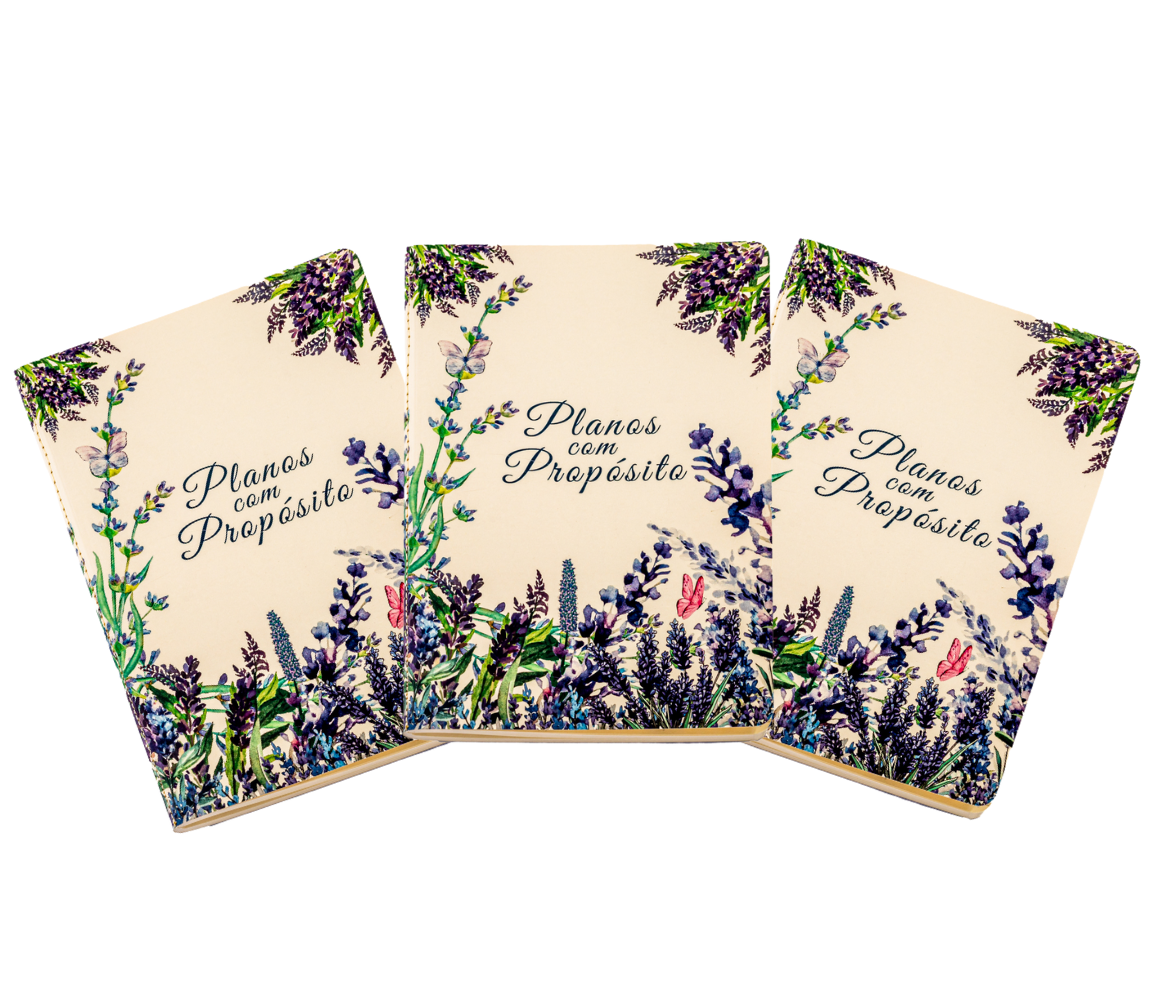 Kit 3 Cadernos Flores da Bíblia - Hissopo