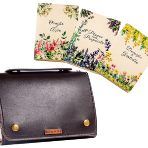 Kit Capa Café e Cadernos Flores da Bíblia
